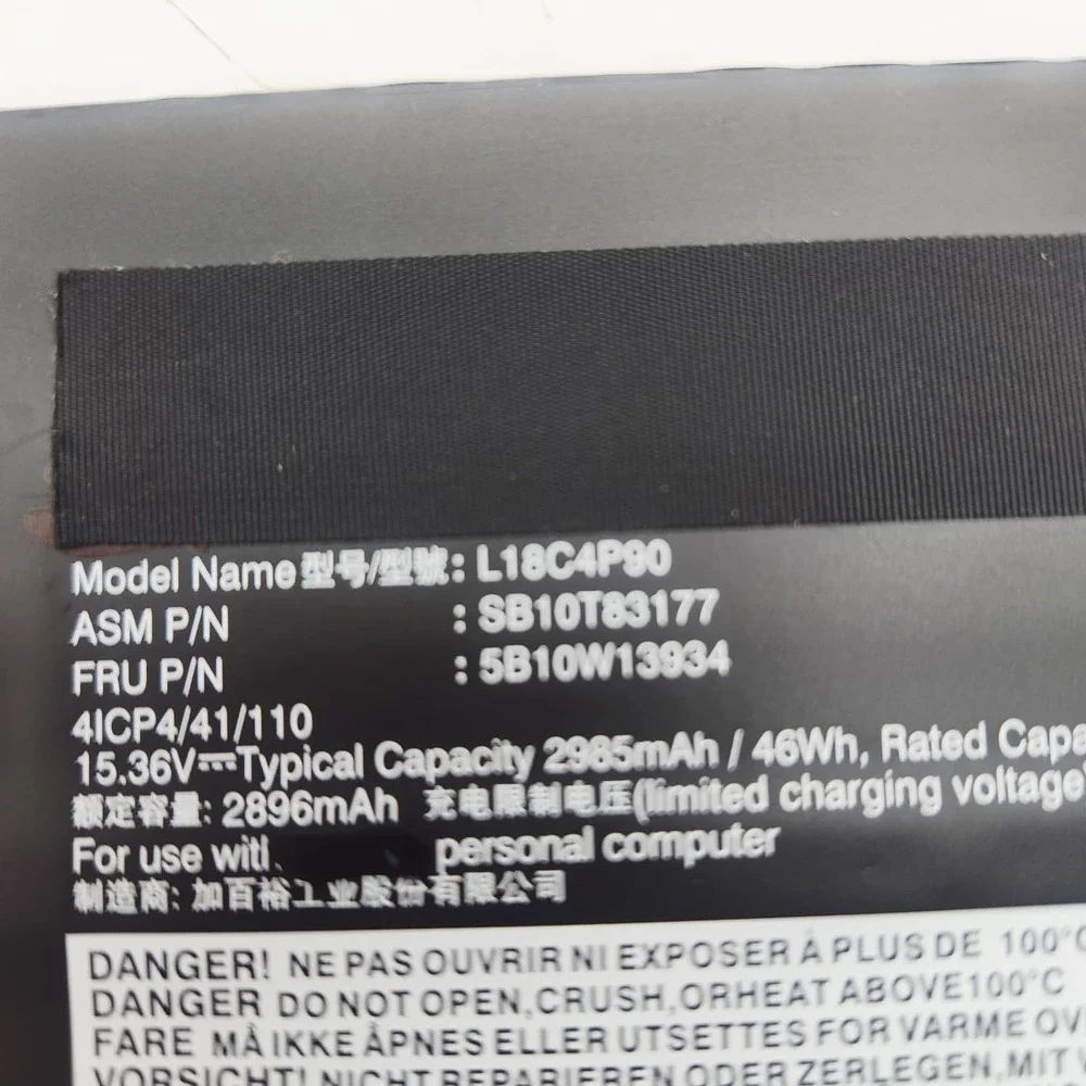 FCZFCZ L18M4P90 46Wh Battery for Lenovo ThinkPad L13 Yoga Gen 2 15.36V New